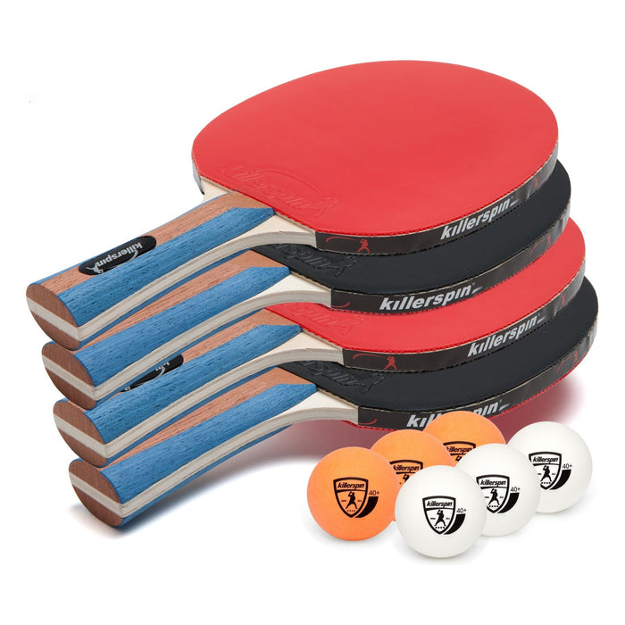 Killerspin JET SET 4 Table Tennis Ping Pong Paddle Set (4 Paddles)